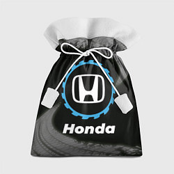 Мешок для подарков Honda в стиле Top Gear со следами шин на фоне, цвет: 3D-принт