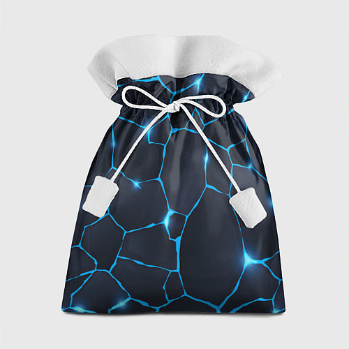 Подарочный мешок Синие разломы / 3D-принт – фото 1