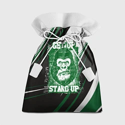 Мешок для подарков Голова злой гориллы, цвет: 3D-принт
