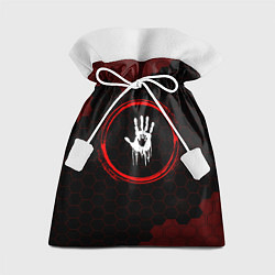 Мешок для подарков Символ Death Stranding и краска вокруг на темном ф, цвет: 3D-принт