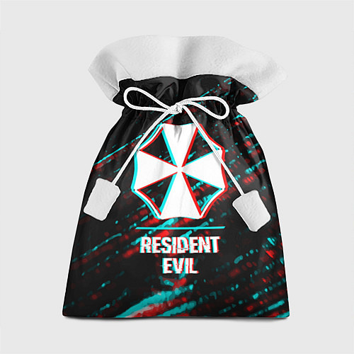 Подарочный мешок Resident Evil в стиле Glitch Баги Графики на темно / 3D-принт – фото 1