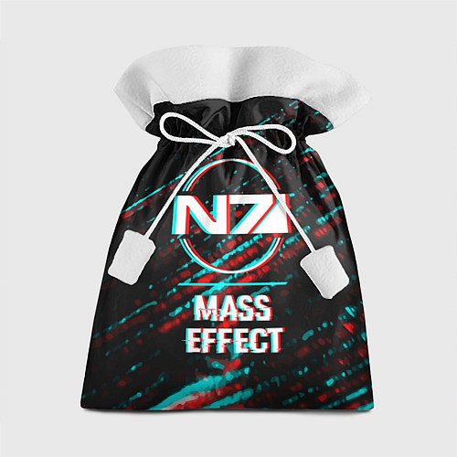Подарочный мешок Mass Effect в стиле Glitch Баги Графики на темном / 3D-принт – фото 1