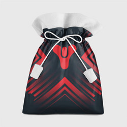 Мешок для подарков Красный Символ Destiny на темном фоне со стрелками, цвет: 3D-принт