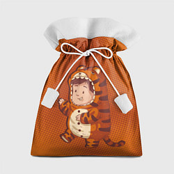 Мешок для подарков Милый тигренок-ребенок, цвет: 3D-принт