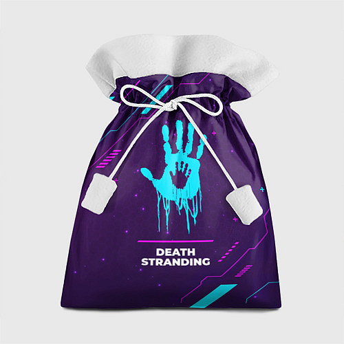 Подарочный мешок Символ Death Stranding в неоновых цветах на темном / 3D-принт – фото 1