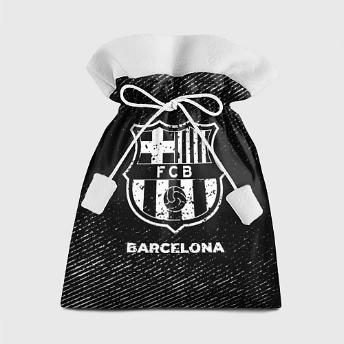 Подарочный мешок Barcelona с потертостями на темном фоне / 3D-принт – фото 1