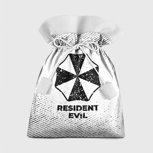 Подарочный мешок Resident Evil с потертостями на светлом фоне / 3D-принт – фото 1