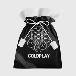 Мешок для подарков Coldplay Glitch на темном фоне, цвет: 3D-принт