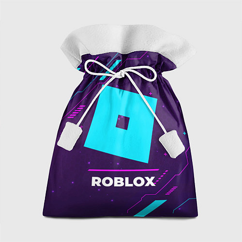 Подарочный мешок Символ Roblox в неоновых цветах на темном фоне / 3D-принт – фото 1