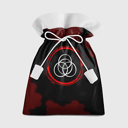Мешок для подарков Символ Elden Ring и краска вокруг на темном фоне, цвет: 3D-принт