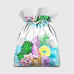 Мешок для подарков Тропический рай и мороженое, цвет: 3D-принт