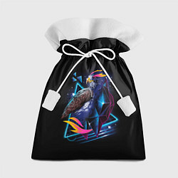 Мешок для подарков Неоновая птица - Арт, цвет: 3D-принт