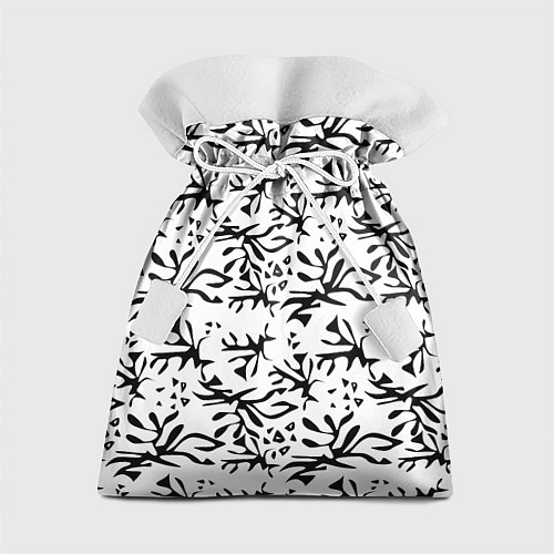 Подарочный мешок Черно белый абстрактный модный узор / 3D-принт – фото 1