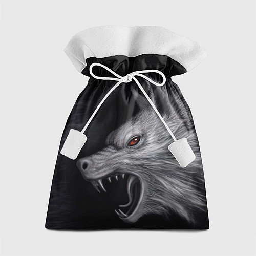 Подарочный мешок Агрессивный волк / 3D-принт – фото 1