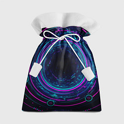 Мешок для подарков Неоновый тоннель - портал, цвет: 3D-принт