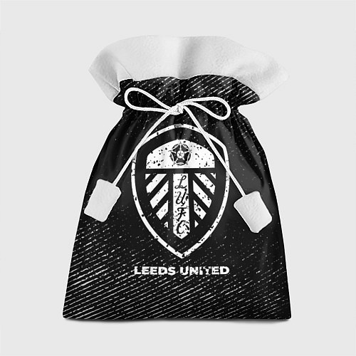 Подарочный мешок Leeds United с потертостями на темном фоне / 3D-принт – фото 1