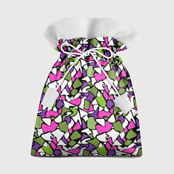 Мешок для подарков Абстрактный розово -оливковый узор, цвет: 3D-принт