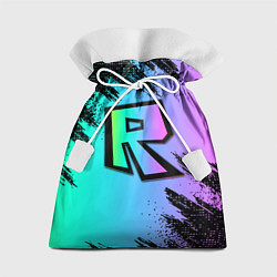 Мешок для подарков Roblox neon logo, цвет: 3D-принт