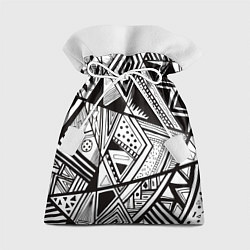 Мешок для подарков Черно белый узор, цвет: 3D-принт