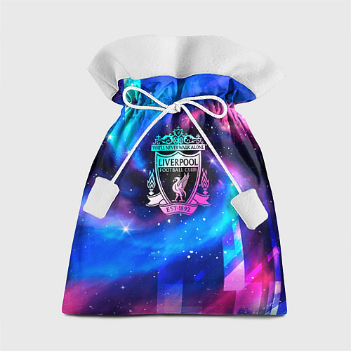 Подарочный мешок Liverpool неоновый космос / 3D-принт – фото 1