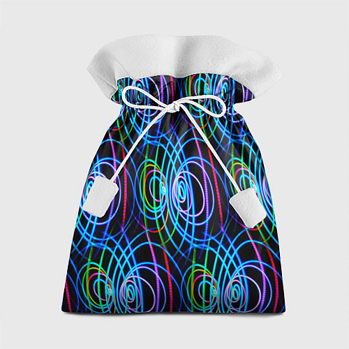 Подарочный мешок Неоновые завитки / 3D-принт – фото 1