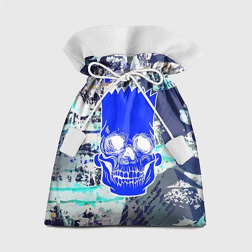 Подарочный мешок Синий череп Барта Симпсона / 3D-принт – фото 1