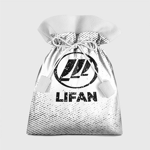 Подарочный мешок Lifan с потертостями на светлом фоне / 3D-принт – фото 1