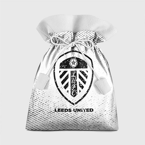 Подарочный мешок Leeds United с потертостями на светлом фоне / 3D-принт – фото 1
