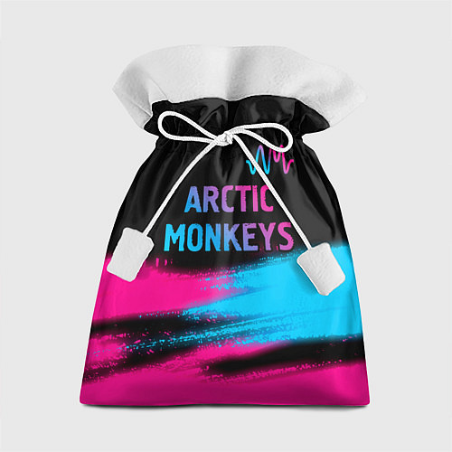 Подарочный мешок Arctic Monkeys - neon gradient: символ сверху / 3D-принт – фото 1