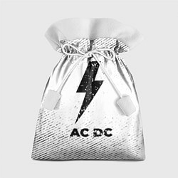 Мешок для подарков AC DC с потертостями на светлом фоне, цвет: 3D-принт
