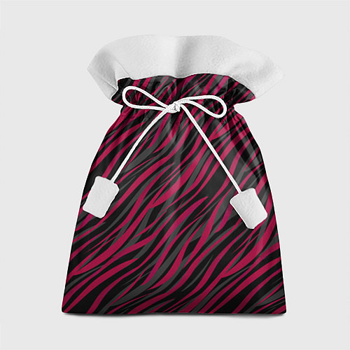 Подарочный мешок Модный полосатый красно- черный узор Зебра / 3D-принт – фото 1