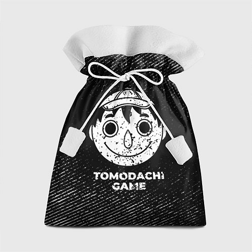 Подарочный мешок Tomodachi Game с потертостями на темном фоне / 3D-принт – фото 1