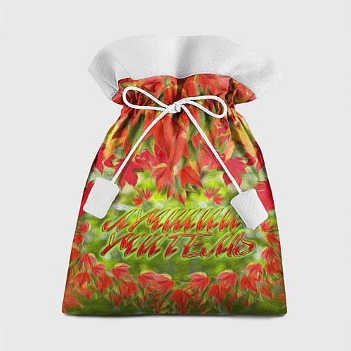 Подарочный мешок Лучший учитель осенние листья / 3D-принт – фото 1