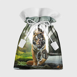 Мешок для подарков Кибернетический тигр, цвет: 3D-принт