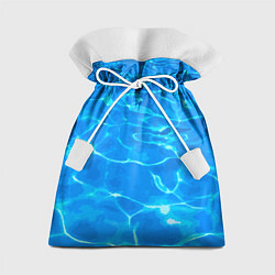 Мешок для подарков Абстрактные волны бассейна - текстура, цвет: 3D-принт