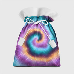 Мешок для подарков Сине-фиолетовый тай дай, цвет: 3D-принт