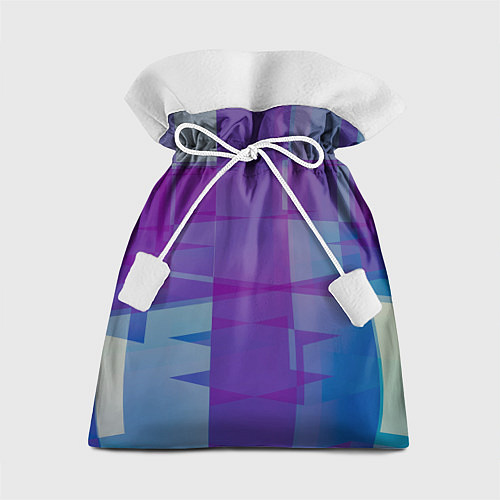 Подарочный мешок Геометрические объёмные фиолетовые кубы / 3D-принт – фото 1