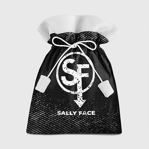 Подарочный мешок Sally Face с потертостями на темном фоне / 3D-принт – фото 1