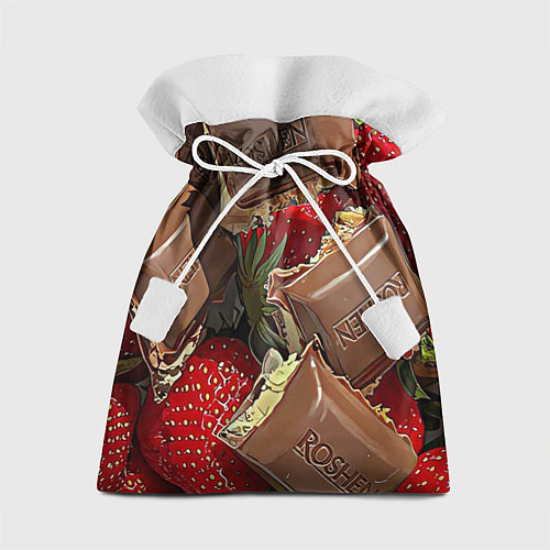 Подарочный мешок Клубника и шоколад Рошен / 3D-принт – фото 1