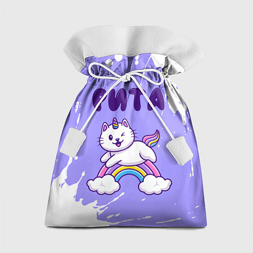 Подарочный мешок Рита кошка единорожка / 3D-принт – фото 1