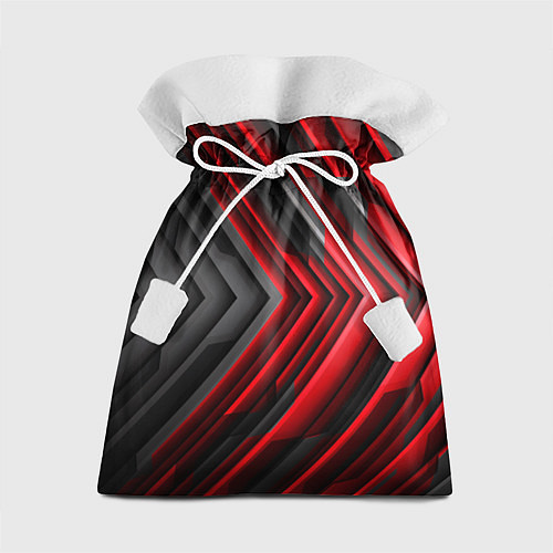 Подарочный мешок Чёрно-красный паркет графика / 3D-принт – фото 1