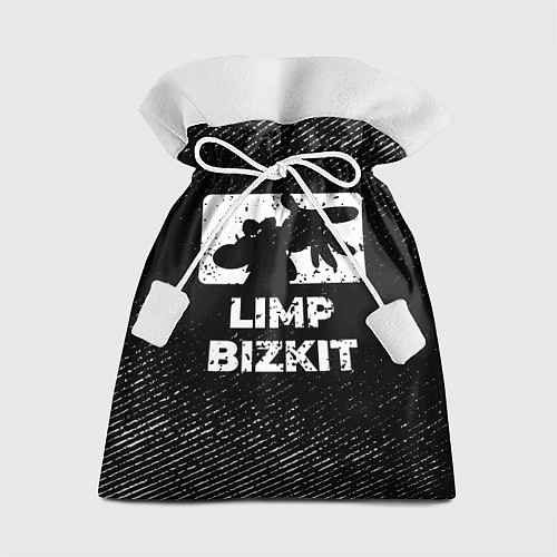 Подарочный мешок Limp Bizkit с потертостями на темном фоне / 3D-принт – фото 1