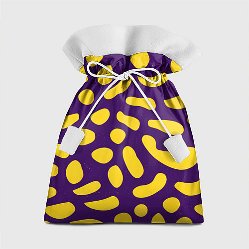 Подарочный мешок Желтые пятна на фиолетовом фоне / 3D-принт – фото 1