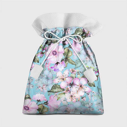 Подарочный мешок Яблоня в цвету акварель / 3D-принт – фото 1