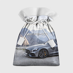Мешок для подарков Mercedes AMG V8 Biturbo cabriolet - mountains, цвет: 3D-принт