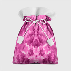 Мешок для подарков Яркий малиново-розовый геометрический узор, цвет: 3D-принт