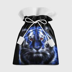 Подарочный мешок Синий неоновый тигр