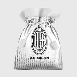 Мешок для подарков AC Milan с потертостями на светлом фоне, цвет: 3D-принт