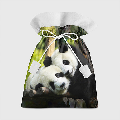 Подарочный мешок Влюблённые панды / 3D-принт – фото 1