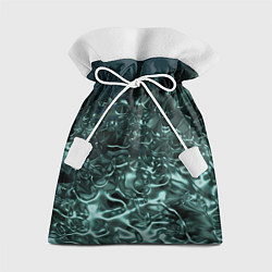 Мешок для подарков Абстрактный голубой жидкий металл, цвет: 3D-принт